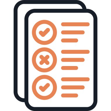 Günlük Planlama Çizgisi Simgesi, Basit Tasarımlı Vektör İllüstrasyonu