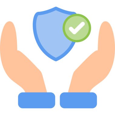 İnsan Haklarını Koruma Sabit Simgesi, Basit Tasarımlı Vektör İllüzyonu