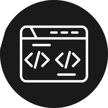 Meta Etiketleri Satır Çemberi BG Simgesi, Basit Tasarımlı Vektör Resimleri