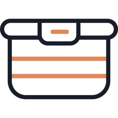 Yemek Hazırlama Satırı Simgesi, Basit Tasarımlı Vektör Resimleri