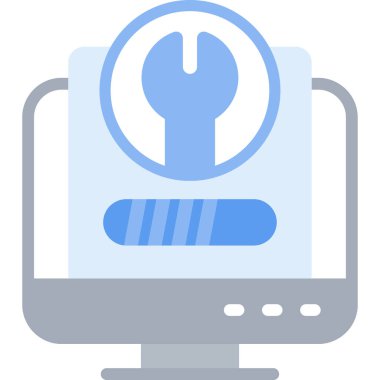 Yazılım Araçları Düz Simge, Basit Tasarımlı Vektör İllüstrasyonu