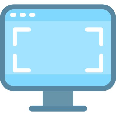 Ofis Tarayıcı Düz Simgesi, Basit Tasarımlı Vektör Resimleri