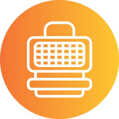 Elektrik Griddle Çizgisi Gradyan Çemberi Simgesi, Basit Tasarımlı Vektör Resimleri