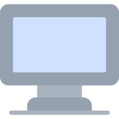 Otel TV Düz Simgesi, Basit Tasarımlı Vektör Resimleri