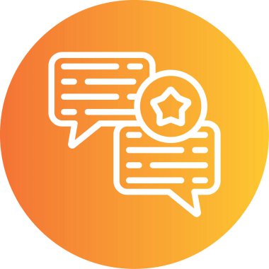 İfade Satırı Gradyan Çemberi Simgesi, Basit Tasarımlı Vektör Resimleri