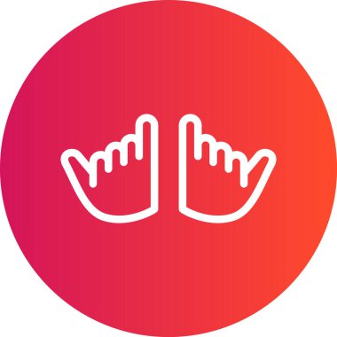 Dostluk Sözü Çizgisi Gradyan Çemberi Simgesi, Basit Tasarımlı Vektör Resimleri