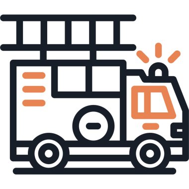 İtfaiye Hattı Simge Ögesi, Basit Tasarımlı Vektör Resimleri