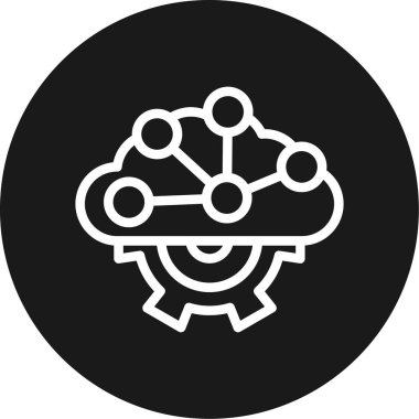 AI Uygulama Satırı Çemberi BG Simgesi, Basit Tasarımlı Vektör Resimleri