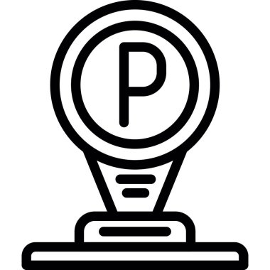 Otopark İşareti, Basit Tasarımlı Vektör Resimleri