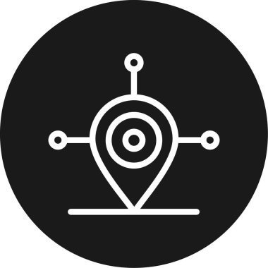 Lojistik Hizmetler Hattı BG Simgesi Çemberi, Basit Tasarımlı Vektör Resimleri