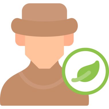 Sağlıklı Yaşam Tarzı Düz Simgesi, Basit Tasarımlı Vektör Resimleri