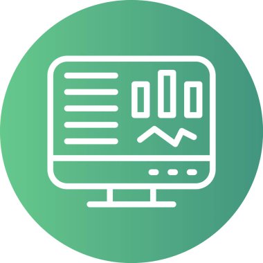 Çizgi Çizgisi Gradyan Çemberi Simgesi, Basit Tasarımlı Vektör Resimleri