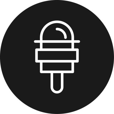 Dondurma Hattı Çemberi BG Simgesi, Basit Tasarımlı Vektör Resimleri