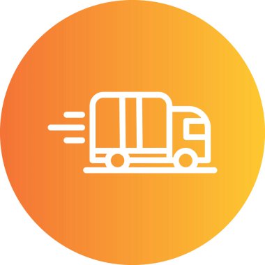 Nakliye Etiketi Gradyan Çemberi Simgesi, Basit Tasarımlı Vektör Resimleri