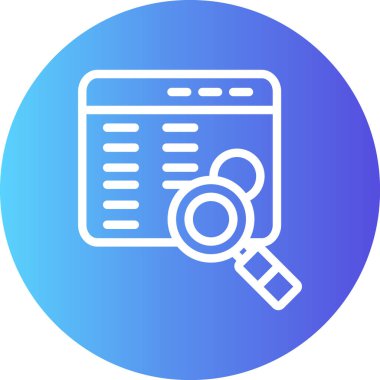 Sayfa dışı SEO Satırı Gradyan Çemberi Simgesi, Basit Tasarımlı Vektör Resimleri