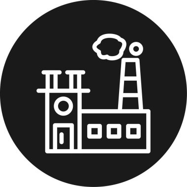 Fabrika Düzeni Çemberi BG Simgesi, Basit Tasarımlı Vektör Resimleri