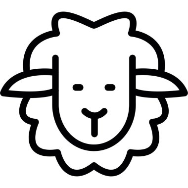 Basit Tasarımlı Koyun, Vektör Resimleri