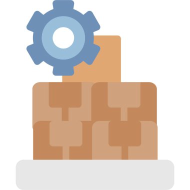 Basit Tasarımlı Envanter Düz Simgesi, Vektör İllüstrasyonu