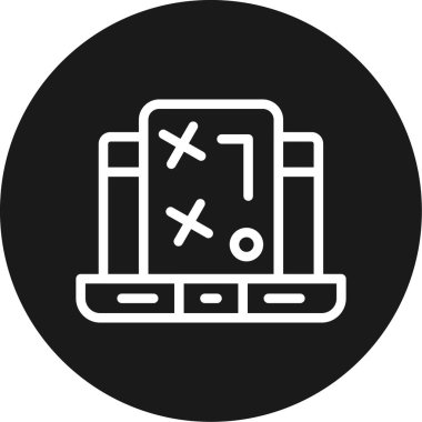 UX Strateji Çizgisi Çemberi BG Simgesi, Basit Tasarımlı Vektör Resimleri