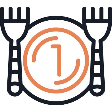 Porsiyon Denetim Satırı Simgesi, Basit Tasarımlı Vektör İllüstrasyonu