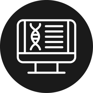 Bilim Kanalı Çizgisi Çemberi BG Simgesi, Basit Tasarımlı Vektör Resimleri