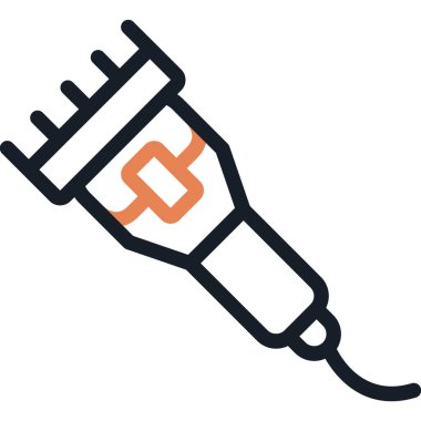 Saç Kırpma Çizgisi Simgesi, Basit Tasarımlı Vektör Resimleri