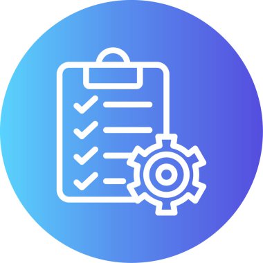 IT Proje Yönetimi Çizgisi Gradyan Çemberi Simgesi, Basit Tasarımlı Vektör Resimleri