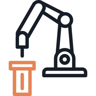 Endüstriyel Otomasyon Çizgisi Basit Tasarımlı Vektör ResimleriName