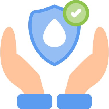 İnsan Haklarını Koruma Sabit Simgesi, Basit Tasarımlı Vektör İllüzyonu