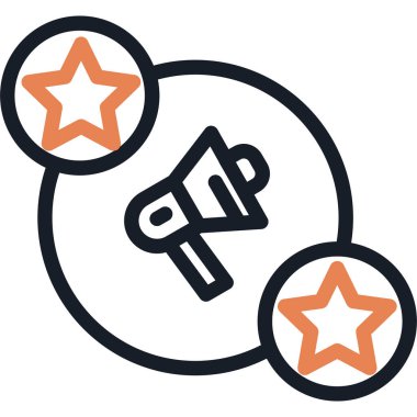 Etkilenen Pazarlama Çizgisi Simgesi, Basit Tasarımlı Vektör Resimleri