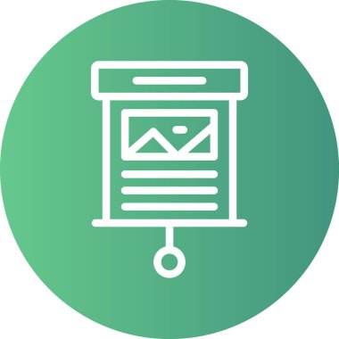 Şirket Sunum Satırı Gradyan Çemberi Simgesi, Basit Tasarımlı Vektör Resimleri