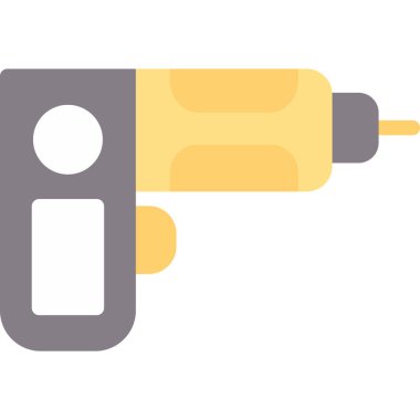 Caulking Gun Düz Simgesi, Basit Tasarımlı Vektör Resimleri