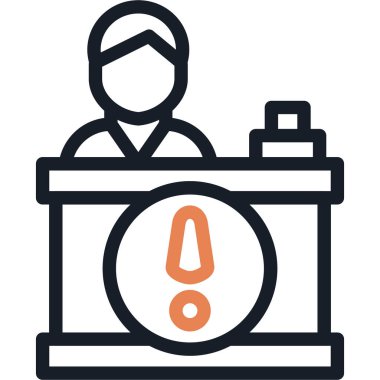 Masa Kontrol Çizgisi Simgesi, Basit Tasarımlı Vektör Resimleri