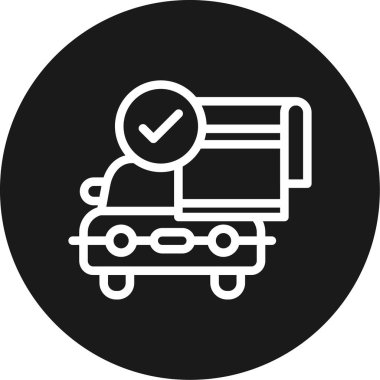 Kurutma havlusu çizgisi olan araba BG Simgesi, Basit Tasarımlı Vektör Resimleri