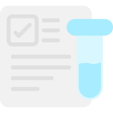 Genetik Çalışma Düz Simgesi, Basit Tasarımlı Vektör İllüzyonu