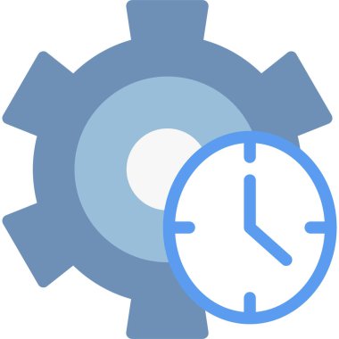 Zaman Kullanımı Düz Simgesi, Basit Tasarımlı Vektör Resimleri