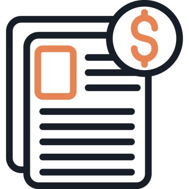 Finansal Modelleme Çizgisi Basit Tasarımlı Vektör İllüstrasyonu