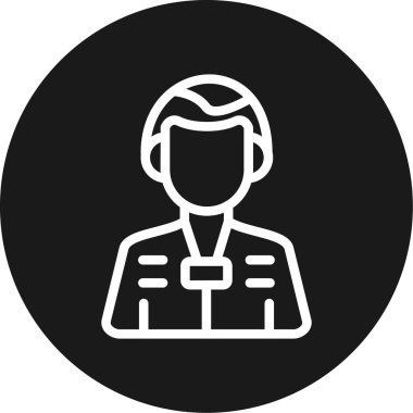 İşçi Hattı Çemberi BG Simgesi, Basit Tasarımlı Vektör Resimleri