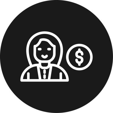 Öğretmenin Para Hattı BG Simgesi Çemberi, Basit Tasarımlı Vektör Resimleri