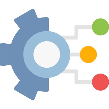 İş Dönüşümü Düz Simgesi, Basit Tasarımlı Vektör İllüstrasyonu