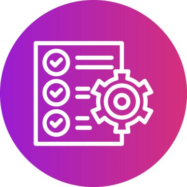 Üretim Planlama Çizgisi Gradyan Çemberi Simgesi, Basit Tasarımlı Vektör Resimleri