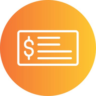 Maaş Çizgisi Gradyan Çemberi Simgesi, Basit Tasarımlı Vektör Resimleri