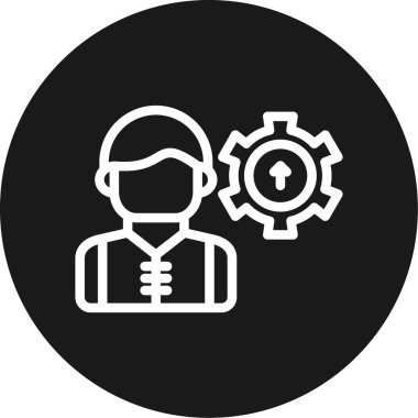 Yetenek Geliştirme Çizgisi Çemberi BG Simgesi, Basit Tasarımlı Vektör Resimleri