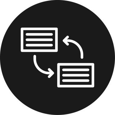 Veri Eşzamanlama Çizgisi Çemberi BG Simgesi, Basit Tasarım ile Vektör Resimleri