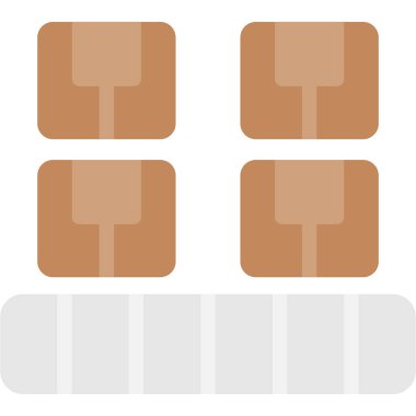 Pallet Düz Simge, Basit Tasarımlı Vektör Resimleri