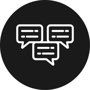 Yorum Satırı Çemberi BG Simgesi, Basit Tasarımlı Vektör Resimleri