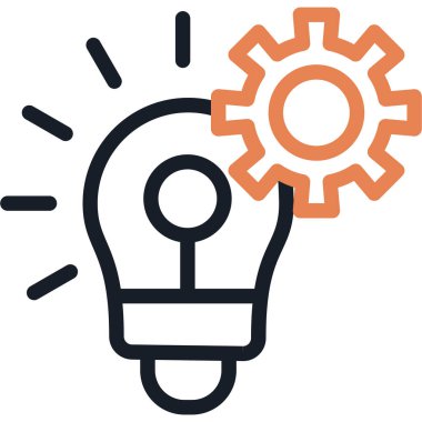 İnovasyon ve Yaratıcı Satır Simge, Basit Tasarımlı Vektör Resimleri