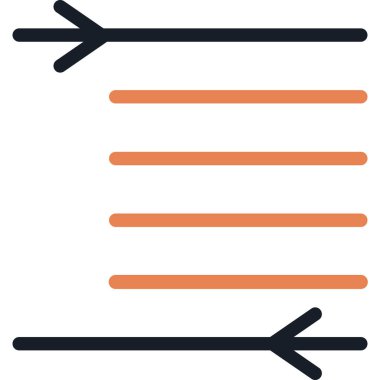 Metin Girintisi Simgesi, Basit Tasarımlı Vektör İllüstrasyonu