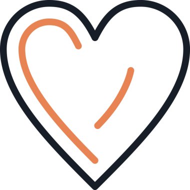 Kalp Şeklinde Kurabiye Çizgisi Simge, Basit Tasarımlı Vektör ResimleriComment