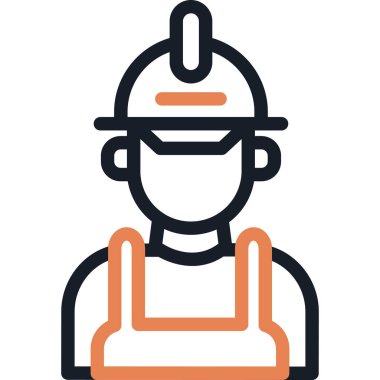 Yapı İşçi Hattı Simge Ögesi, Basit Tasarımlı Vektör Resimleri